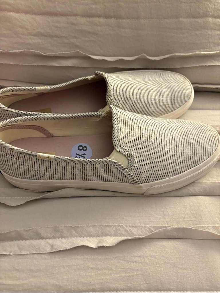 Keds Women's Cream Striped Slip-On Flats — image 2 of 5